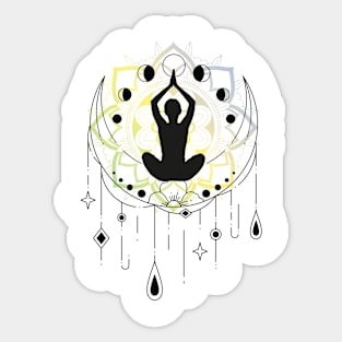 Moon Phase Yoga Sticker